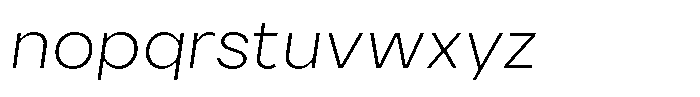 Ayr Neutral Thin Italic Font LOWERCASE