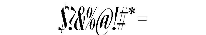 Ayer Poster Angular Medium Italic Font OTHER CHARS