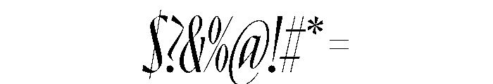 Ayer Poster Angular Regular Italic Font OTHER CHARS