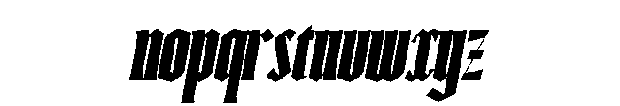 Ayer Poster Blackletter Black Italic Font LOWERCASE