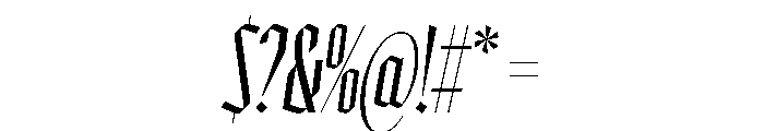 Ayer Poster Blackletter Regular Italic Font OTHER CHARS
