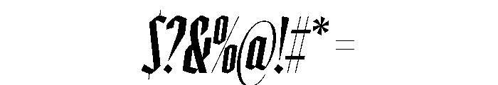 Ayer Poster Blackletter Semibold Italic Font OTHER CHARS