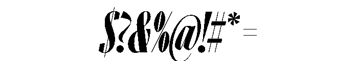 Ayer Poster Cursive Black Italic Font OTHER CHARS