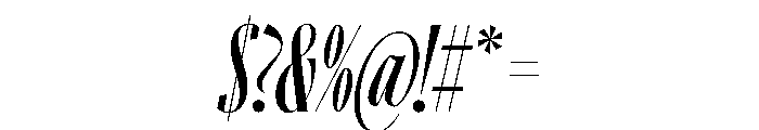 Ayer Poster Cursive Medium Italic Font OTHER CHARS