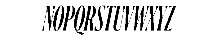 Ayer Poster Cursive Medium Italic Font UPPERCASE