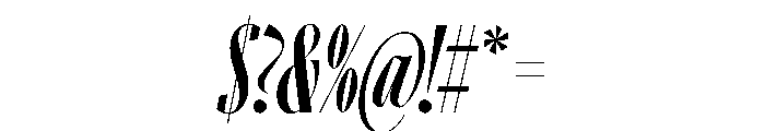 Ayer Poster Cursive Semibold Italic Font OTHER CHARS