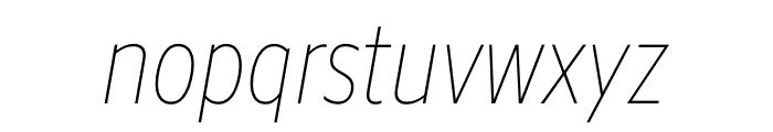 AZO SANS 2 COND THIN ITALIC Font LOWERCASE