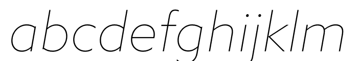 AZO SANS 2 THIN ITALIC Font LOWERCASE