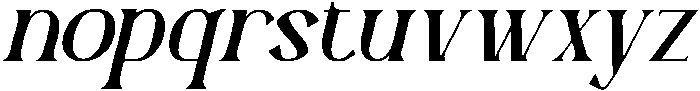 Azekna Italic otf (400) Font LOWERCASE