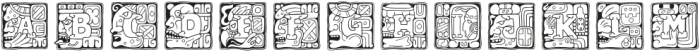 Aztec Initials Regular otf (400) Font UPPERCASE
