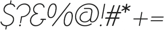 Azur ThinItalicRounded otf (100) Font OTHER CHARS
