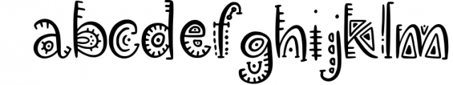 Aztec Soul. Tribal font with extras. Font LOWERCASE