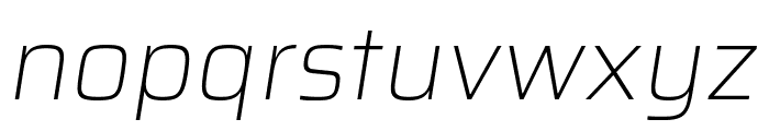 Azeri Sans ExtraLight Italic Font LOWERCASE