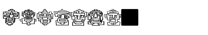 Aztecish Font UPPERCASE