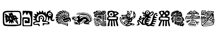 Aztecs Icons Font UPPERCASE