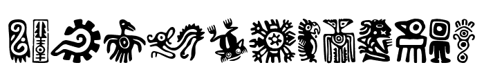 Aztecs Icons Font LOWERCASE