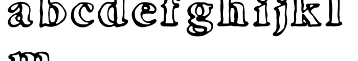 AZ Placid Font LOWERCASE