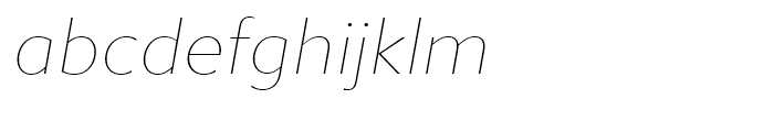 Azo Sans Thin Italic Font LOWERCASE