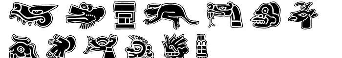 Aztec Day Signs Regular Font UPPERCASE