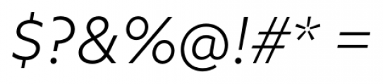 Azo Sans Light Italic Font OTHER CHARS