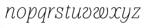 Azote Light Italic Font LOWERCASE