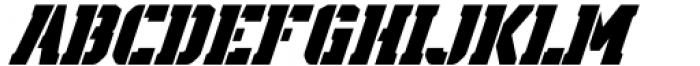 AZN Knuckles Varsity Stencil Bold Italic Font UPPERCASE