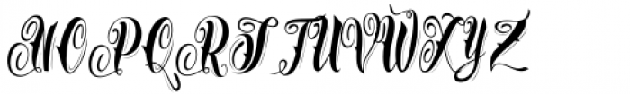 Azkanio Script Regular Font UPPERCASE