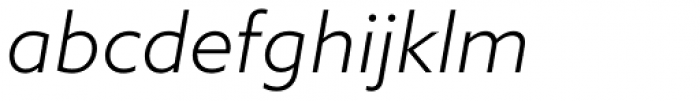 Azo Sans Light Italic Font LOWERCASE