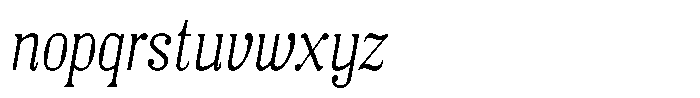 Azogue Thin Italic Font LOWERCASE