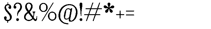Azogue Thin Font OTHER CHARS