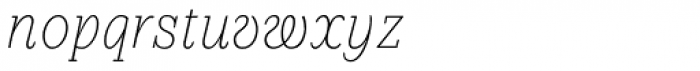 Azote Light Italic Font LOWERCASE