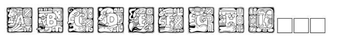 Aztec Initials Regular Font UPPERCASE