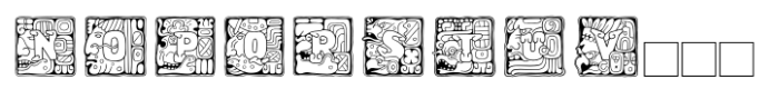 Aztec Initials Regular Font UPPERCASE