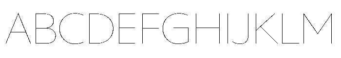 Azaka Hairline B63754aa Font UPPERCASE