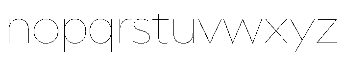 Azaka Hairline B63754aa Font LOWERCASE