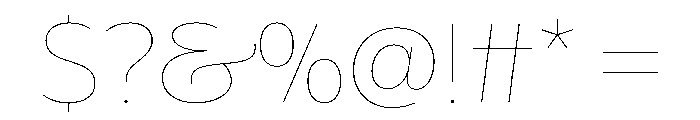 AzakaVAR Hairline Instance Font OTHER CHARS