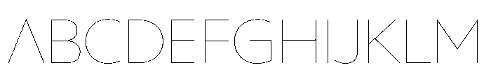 AzakaVAR Hairline Instance Font UPPERCASE