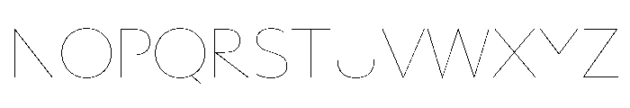 AzakaVAR Hairline Instance Font UPPERCASE