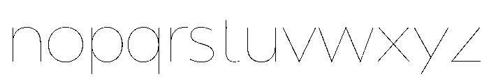 AzakaVAR Hairline Instance Font LOWERCASE