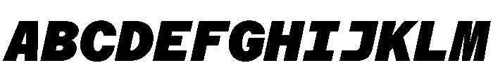 Azeret TRIAL MonoBlackItalic Instance Font UPPERCASE