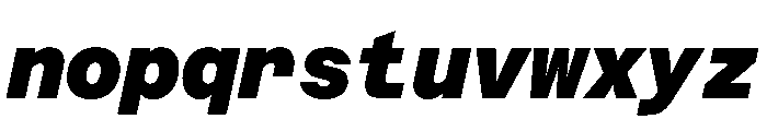 Azeret TRIAL MonoBlackItalic Instance Font LOWERCASE