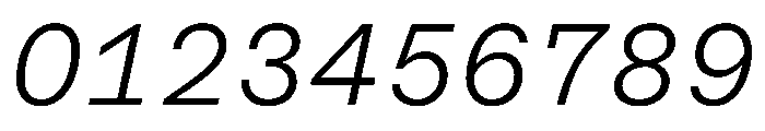 Azeret TRIAL MonoLightItalic Instance Font OTHER CHARS