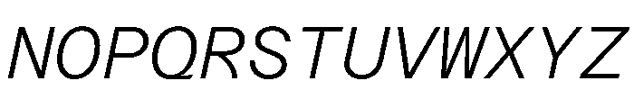 Azeret TRIAL MonoLightItalic Instance Font UPPERCASE