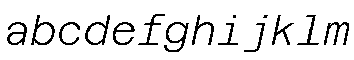 Azeret TRIAL MonoLightItalic Instance FONT