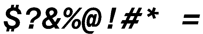Azeret TRIAL MonoMediumItalic Instance Font OTHER CHARS