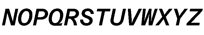 Azeret TRIAL MonoMediumItalic Instance Font UPPERCASE