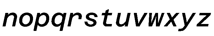 Azeret TRIAL MonoMediumItalic Instance Font LOWERCASE