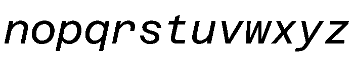 Azeret TRIAL MonoRegularItalic Instance Font LOWERCASE