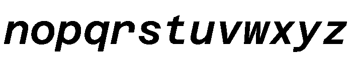 Azeret TRIAL MonoSemiBoldItalic Instance Font LOWERCASE