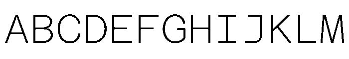 Azeret TRIAL MonoThin Instance Font UPPERCASE